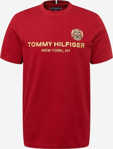 TOMMY HILFIGER Tričko 'Crest' - Červená: predná strana