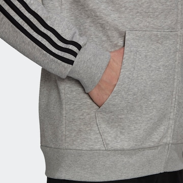 ADIDAS SPORTSWEAR Skinny Sports sweat jacket 'Essentials' in Grey