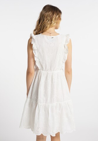 DreiMaster Vintage - Vestido de verano en blanco