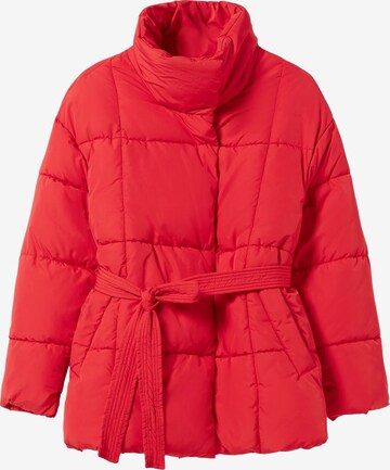 Veste d’hiver Bershka en rouge : devant