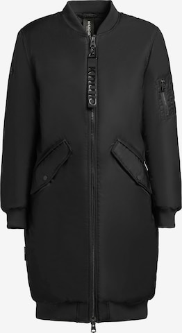 Manteau mi-saison 'Lulu' khujo en noir : devant
