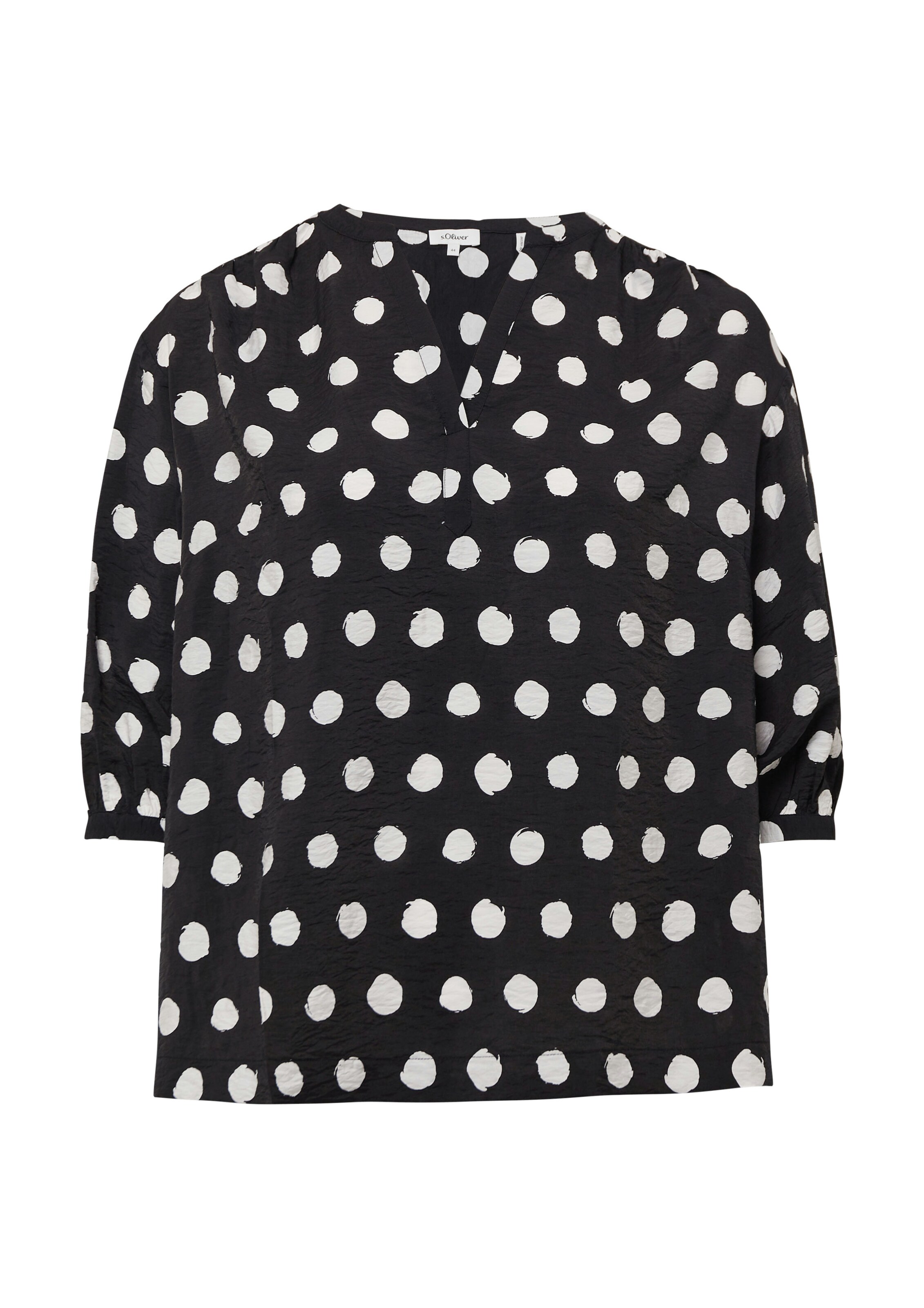 s.Oliver Red Label Plus Bluse in Schwarz: Vorderseite