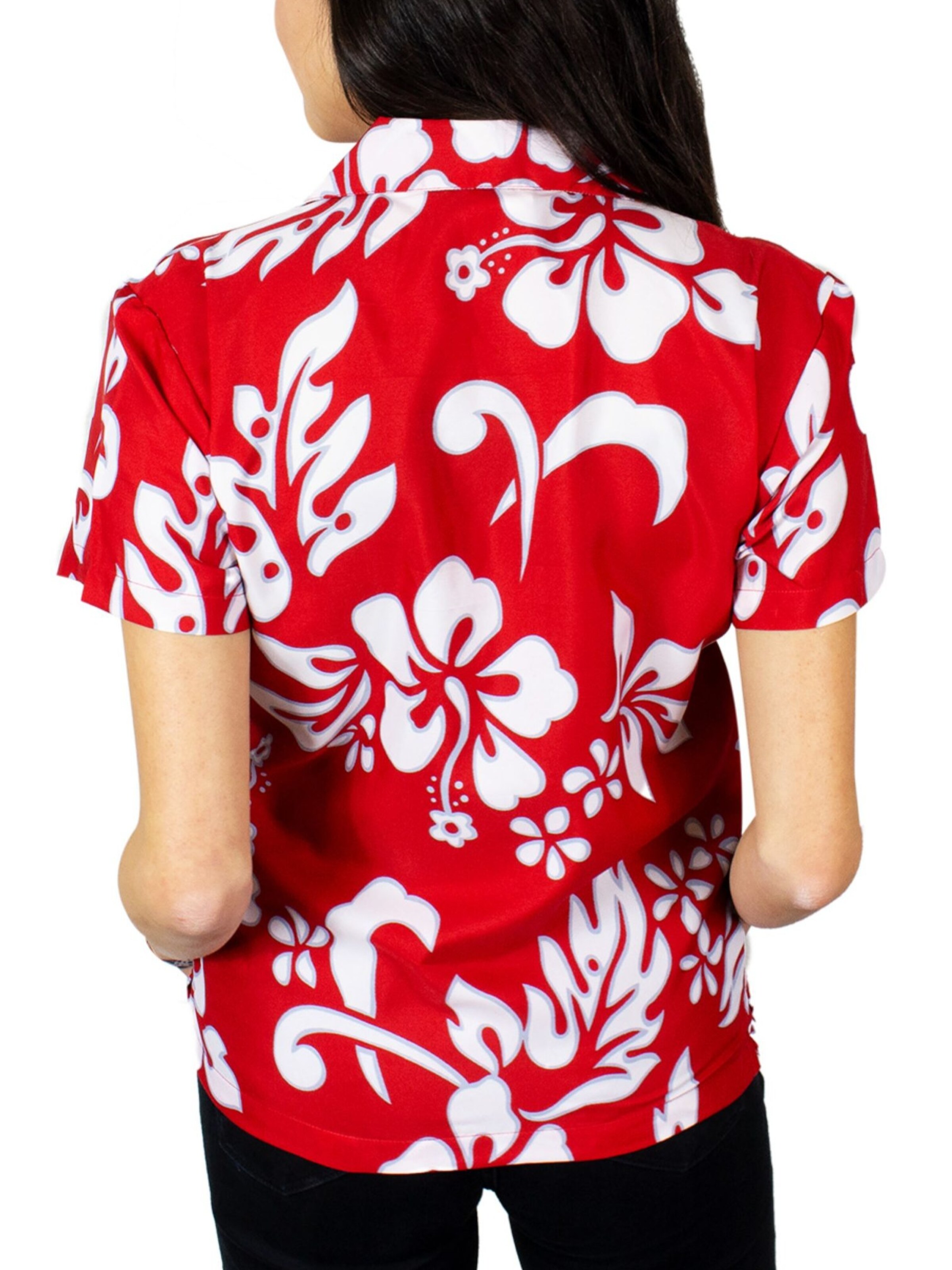 King Kameha Blouse 'Hibiscus' in Red
