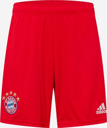 ADIDAS SPORTSWEAR Regular Workout Pants 'FC Bayern München 22/23 Home' in Red: front