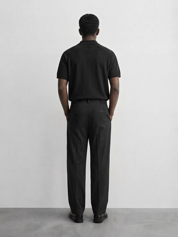 Burocs Shirt 'Fine Knit Polo' in Black