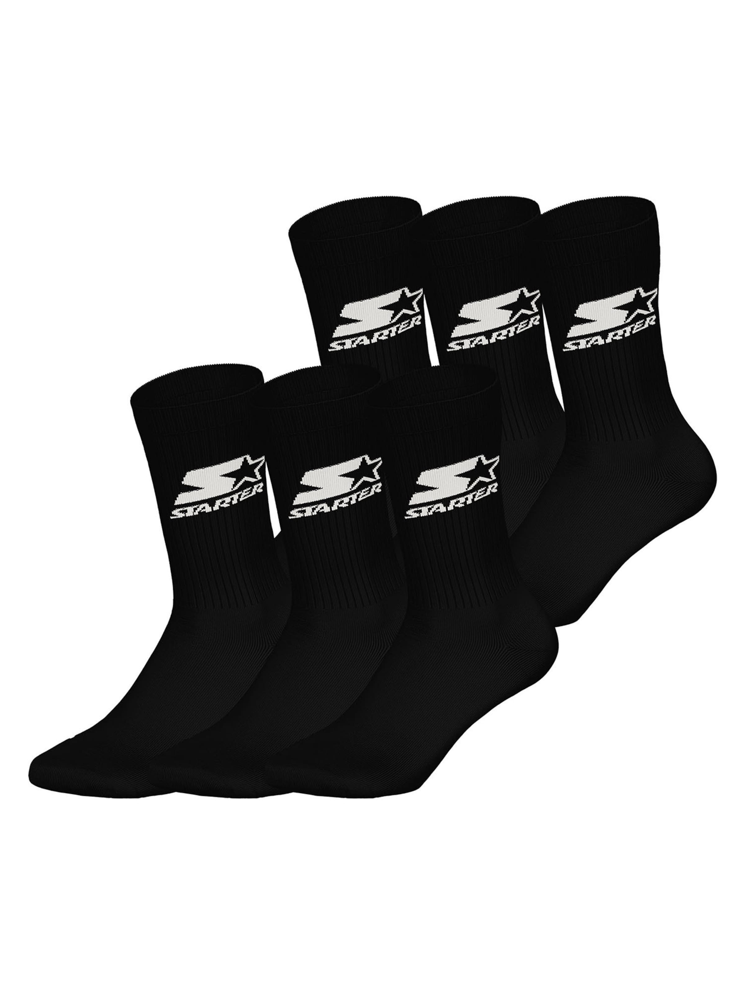 Chaussettes ' Crew ' Starter en noir : devant