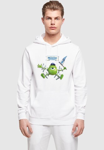 ABSOLUTE CULT Sweatshirt 'Monster University - Taped Mike' in Weiß: Vorderseite
