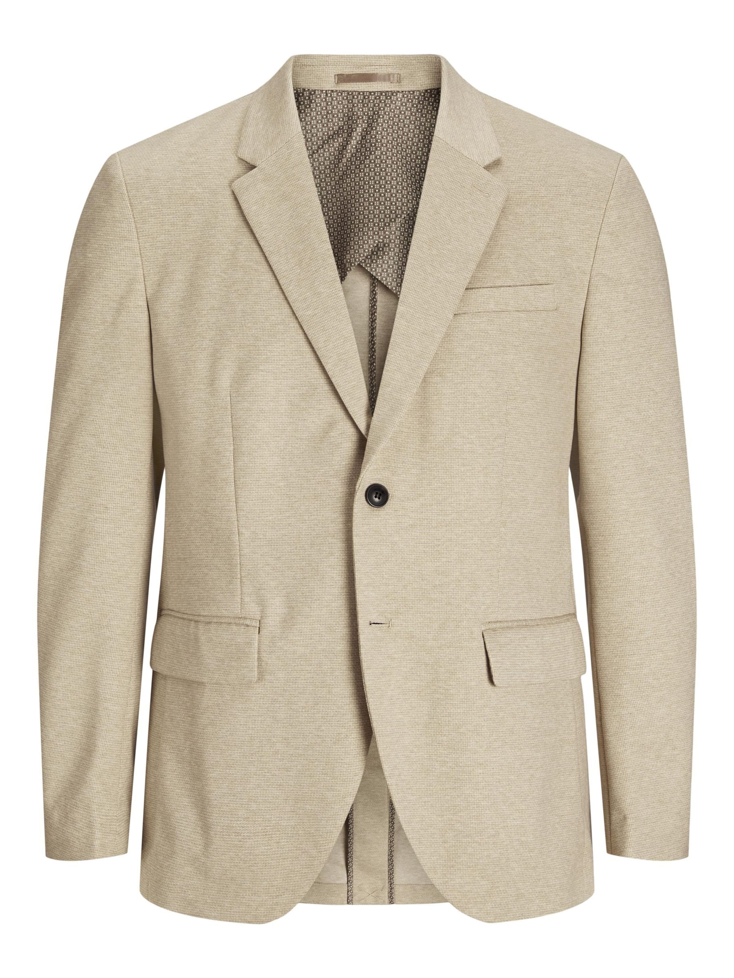 Coupe slim Veste de costume 'JPRBRISTOL' JACK & JONES en beige : devant