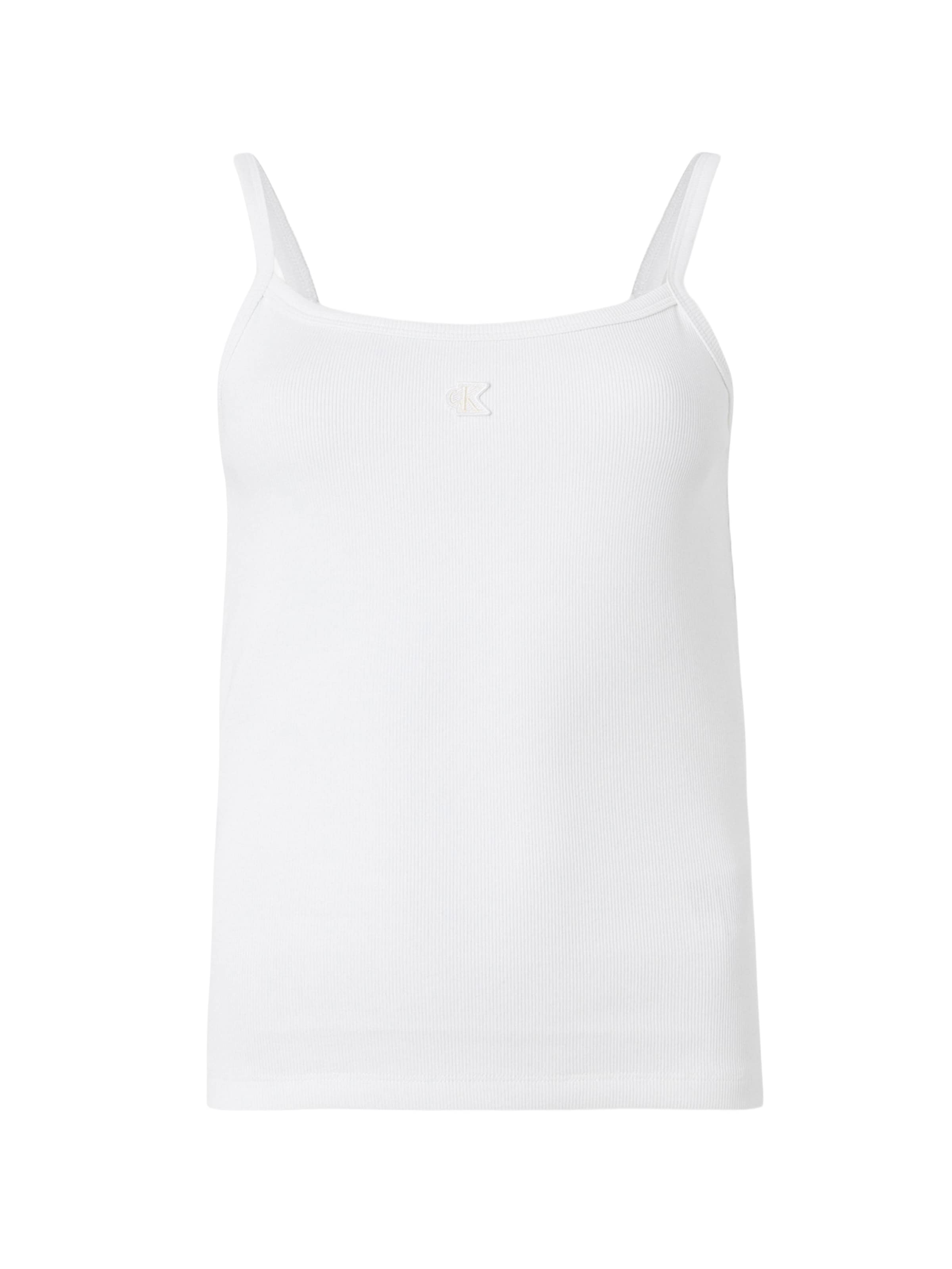Calvin Klein Jeans - Top en blanco: frente