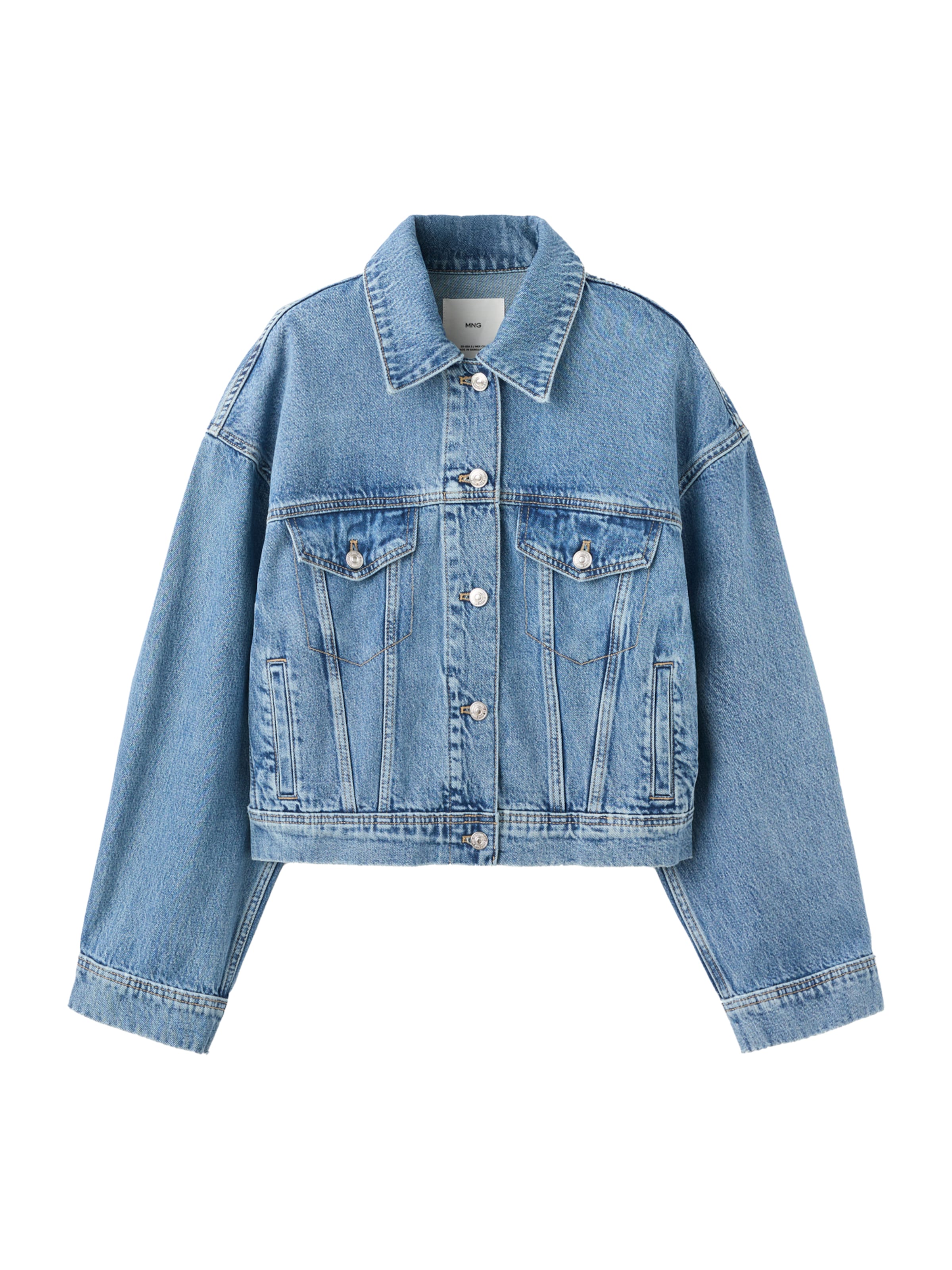 MANGO Prehodna jakna 'KIKA' | modra barva: sprednja stran