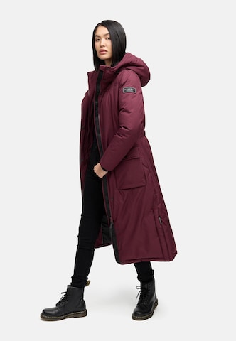 NAVAHOO Mantel 'Wolkenfrost XIV' in Rot