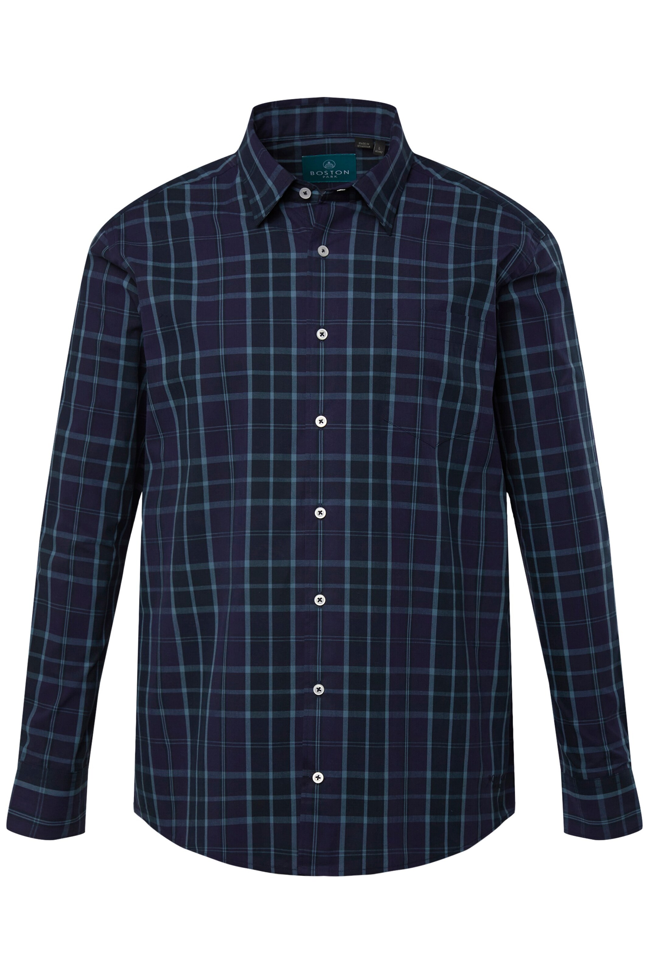 Boston Park Comfort fit Button Up Shirt in Blue: front