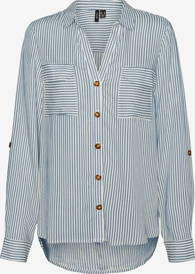 VERO MODA Blouse 'BUMPY' in de kleur Marine / Wit, Productweergave