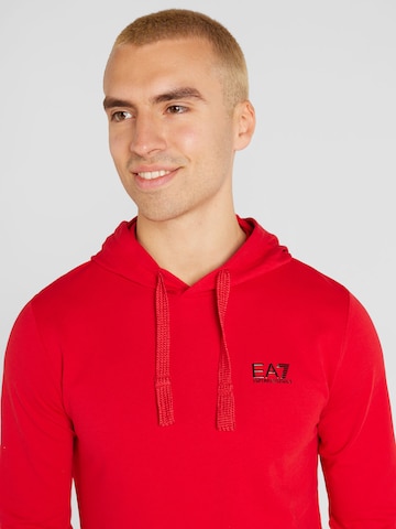 sarkans EA7 Emporio Armani Sportisks džemperis