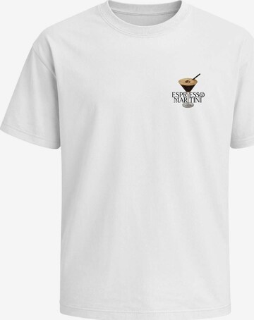 Neverless Shirt 'Espresso Martini' in Weiß: Vorderseite