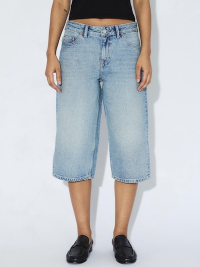 Dr. Denim Jeans 'Dace Mid Wide Capri' in 24/Regular in de kleur Lichtblauw, Productweergave