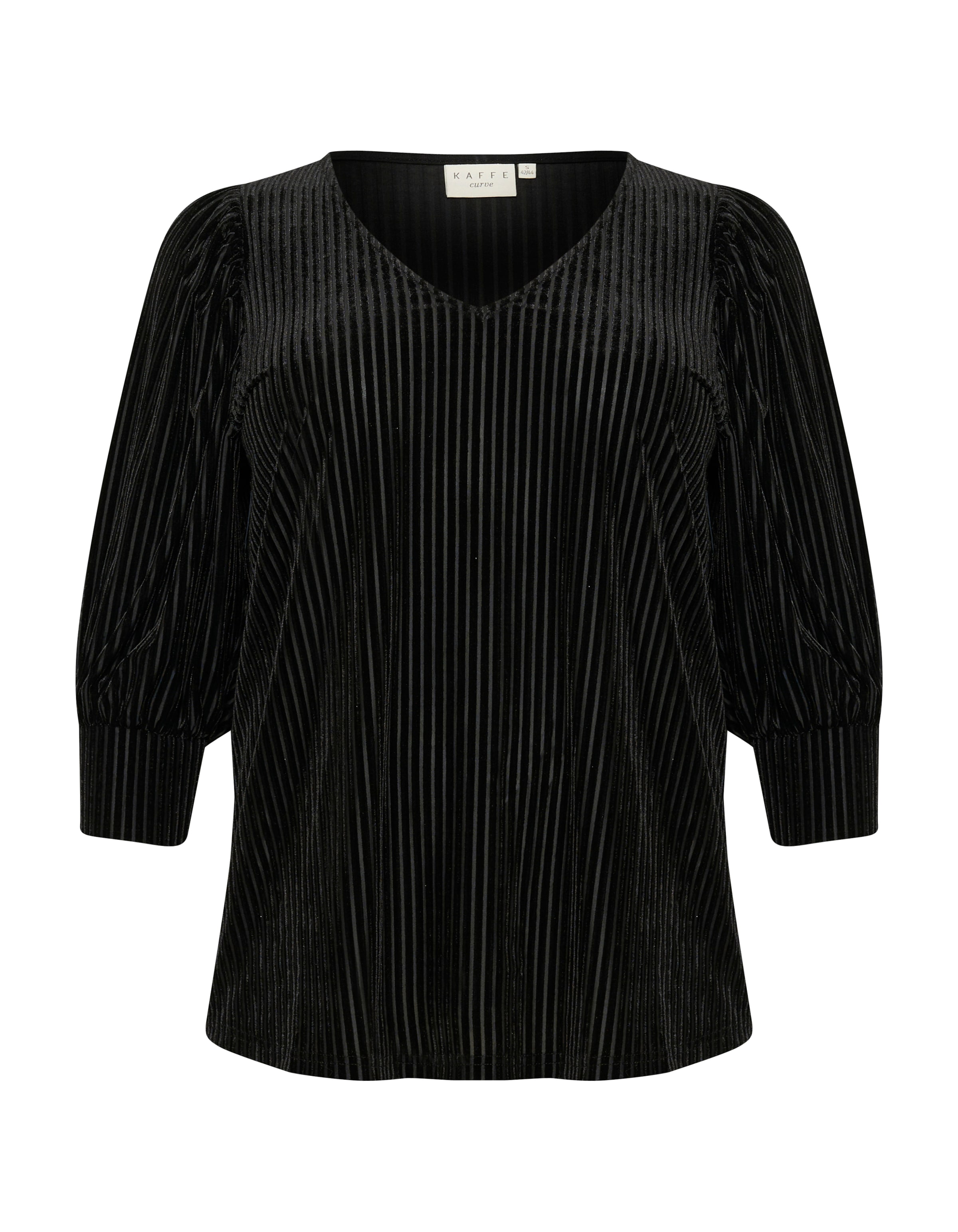KAFFE CURVE Blouse 'KC Cacanna' in Black: front