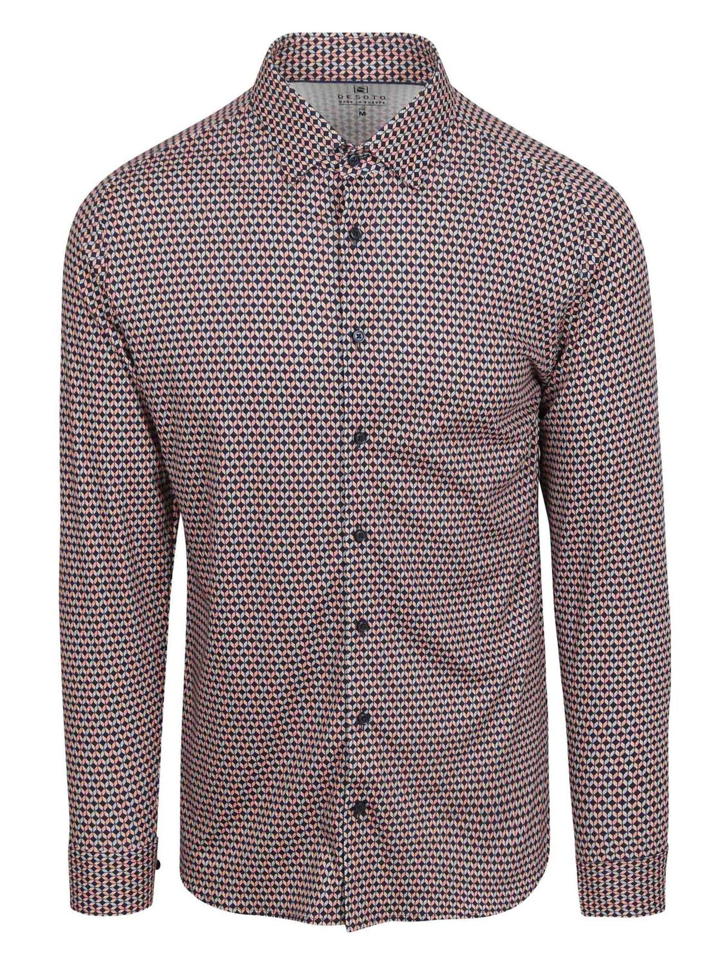 DESOTO Slim fit Button Up Shirt in Orange