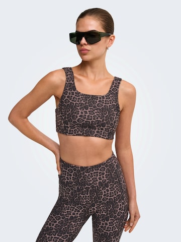 ONLY PLAY - Bustier Sujetador deportivo 'ONPMELEO-2' en marrón: frente