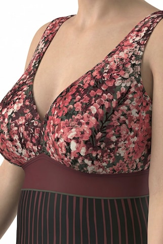 Ulla Popken Bustier Badpak in Lila