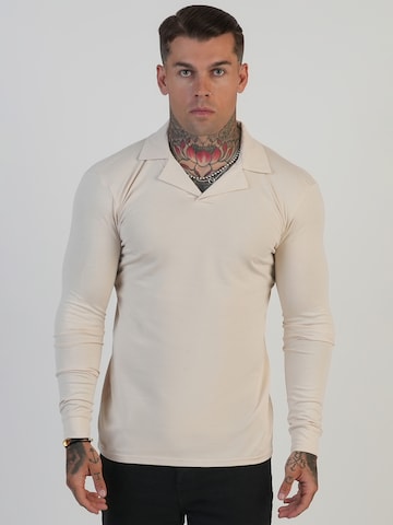 SikSilk Shirt in Beige: voorkant