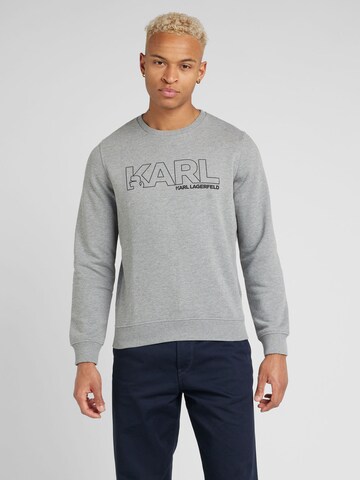 Sweat-shirt Karl Lagerfeld en gris : devant