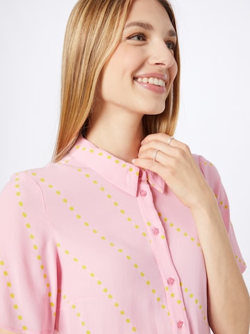 PIECES Shirt Dress 'Janni' in Pink