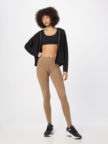 Skinny Pantaloni sport de la Hey Honey pe maro