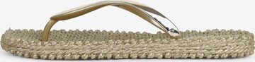 ILSE JACOBSEN T-Bar Sandals 'CHEERFUL' in Gold: front