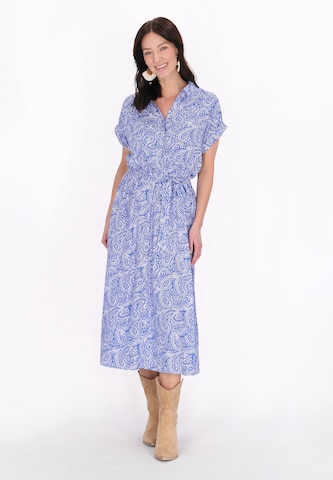 Robe-chemise usha FESTIVAL en bleu : devant