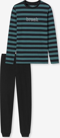 SCHIESSER Pajamas in Green: front