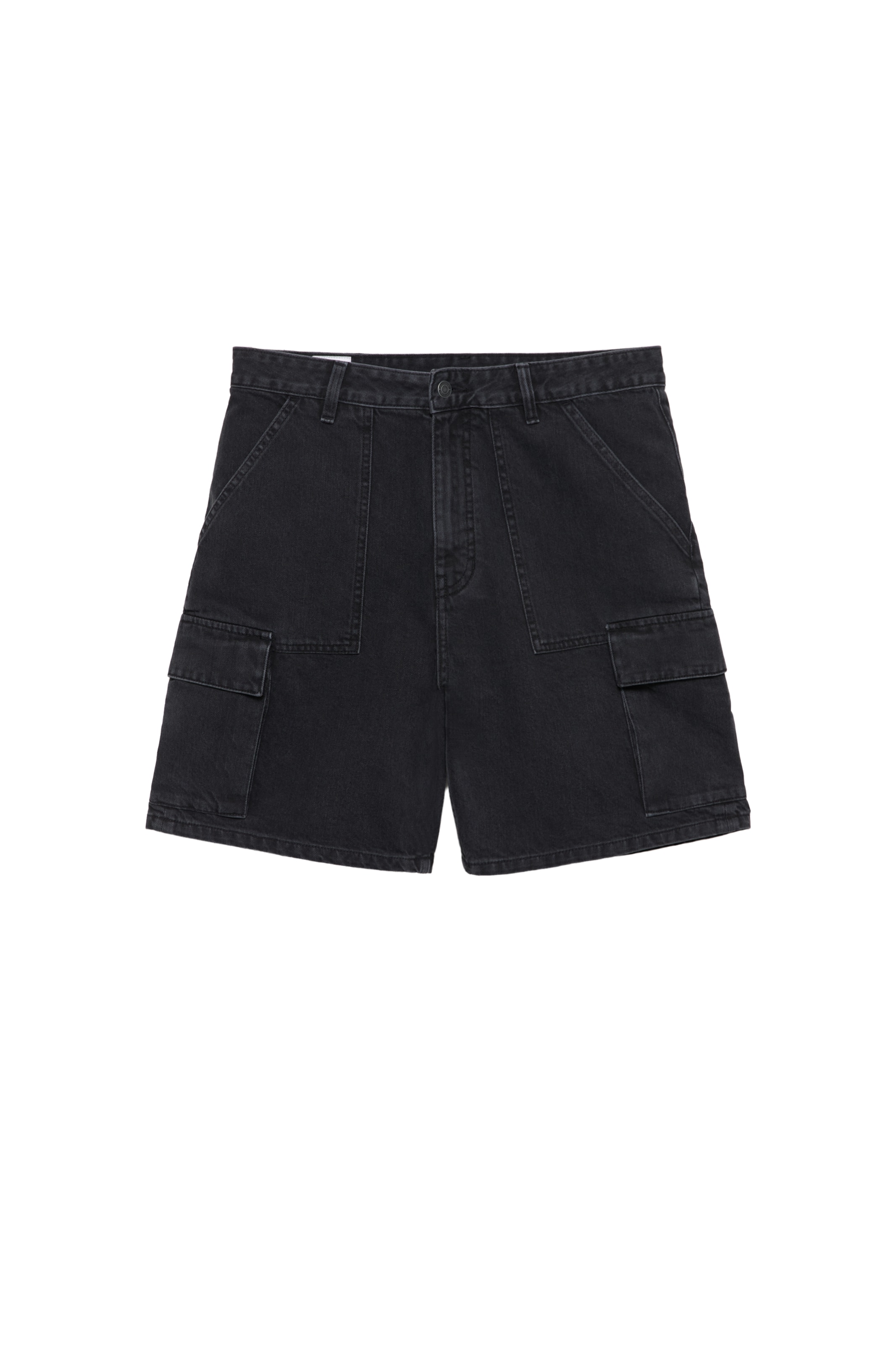 Pull&Bear Džíny s kapsami – černá: přední strana