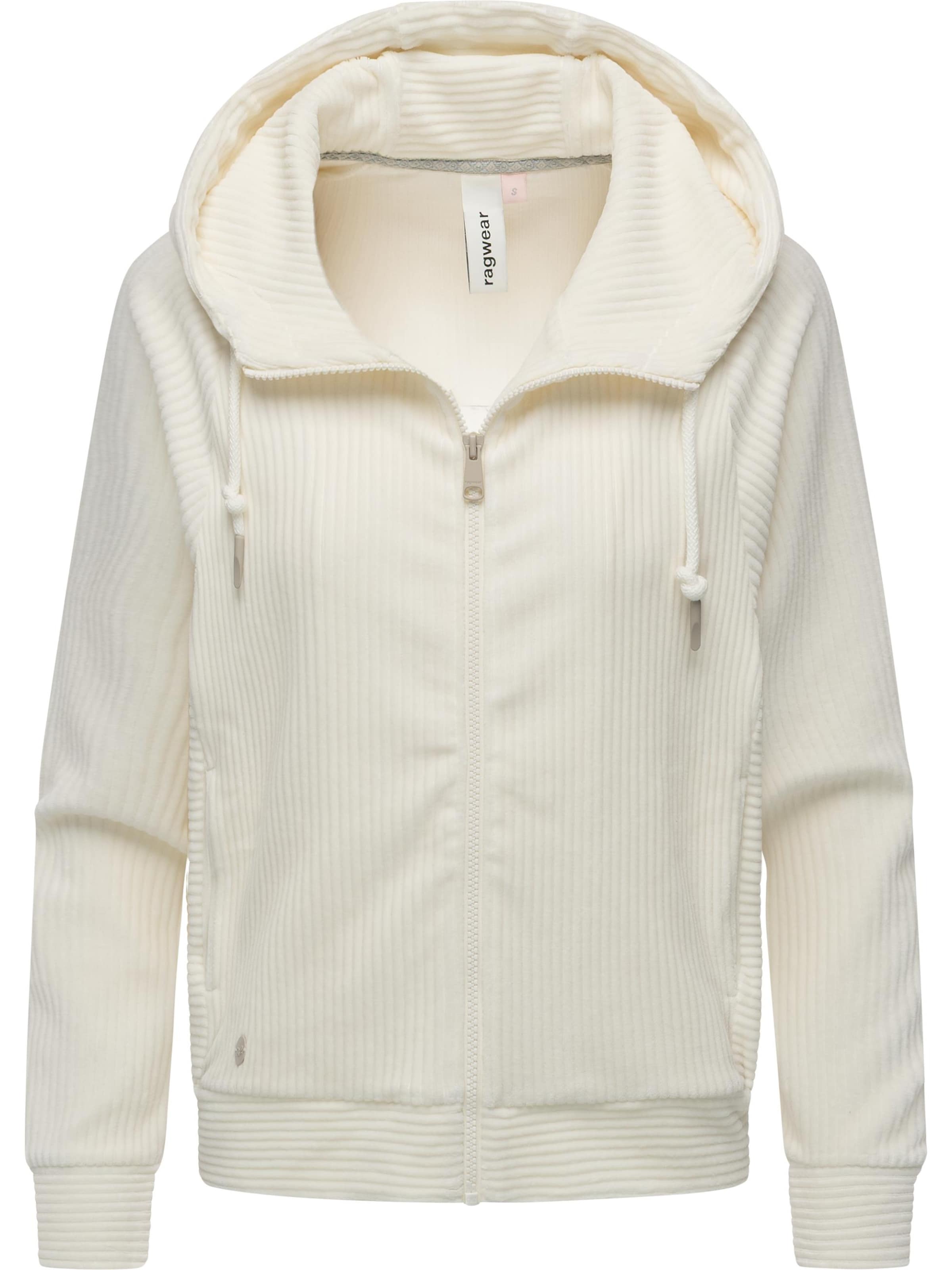 Ragwear Sweatjacke in Weiß: Vorderseite