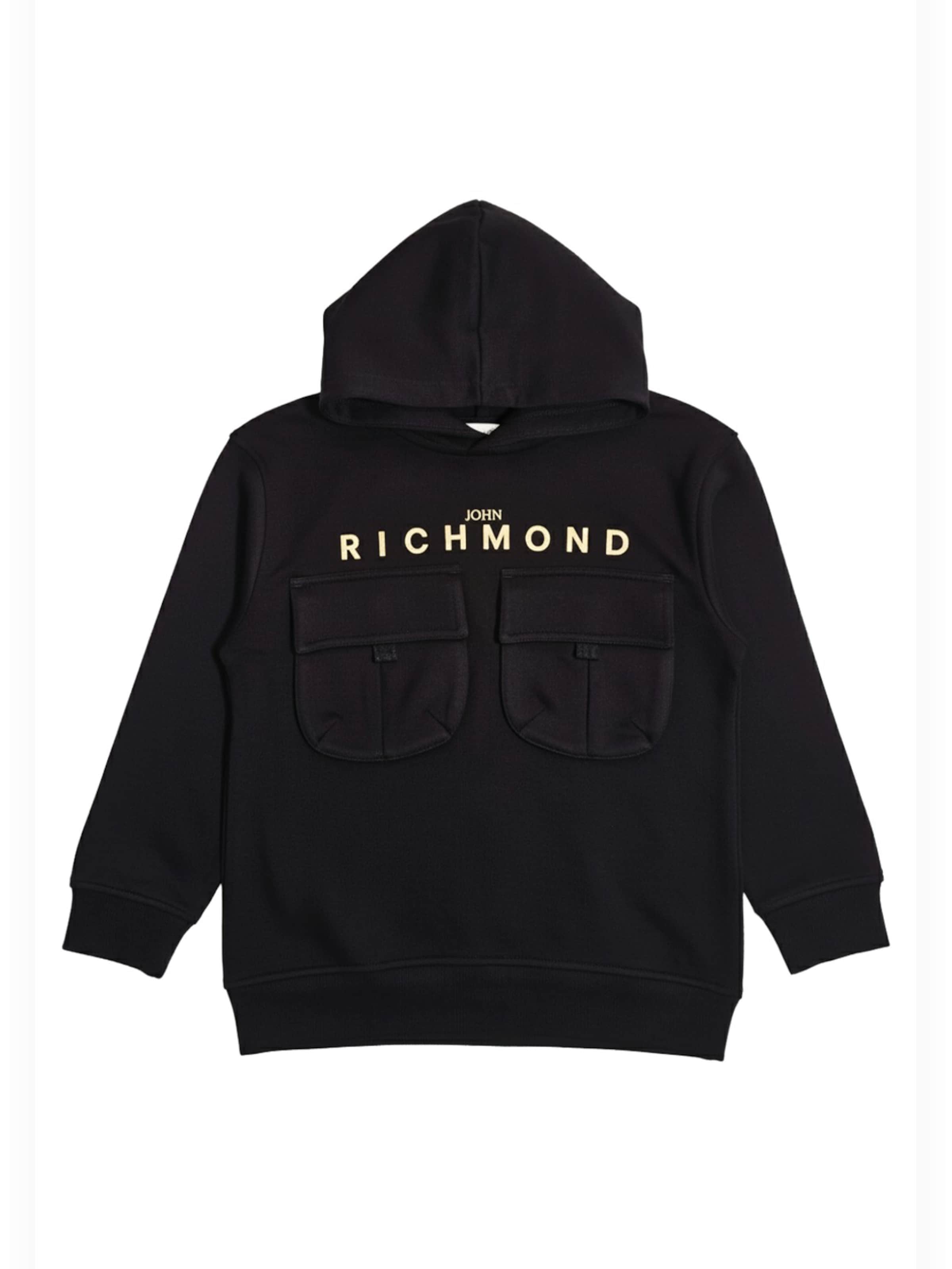 John Richmond - Sudadera 'Felpa cappuccio nera per bambino' en negro: frente