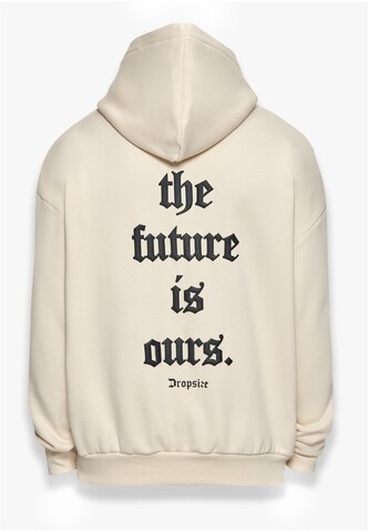 Bluză de molton 'Future Is Ours' de la Dropsize pe bej