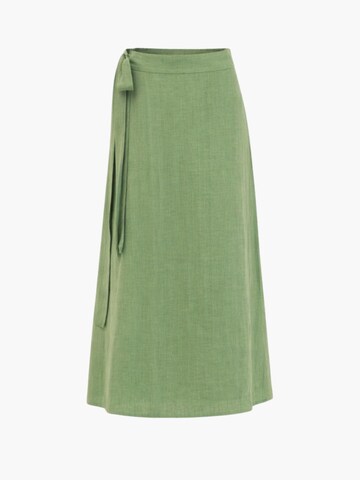 AmourLinen Rok 'Iris' in Groen: voorkant