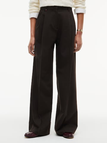 TOMMY HILFIGER Wide Leg Hose in Braun: Vorderseite