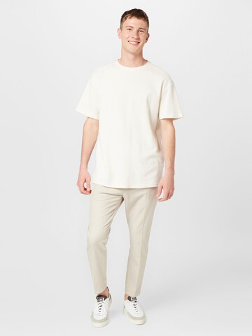 Dondup Regular Trousers with creases 'DOM' in Beige
