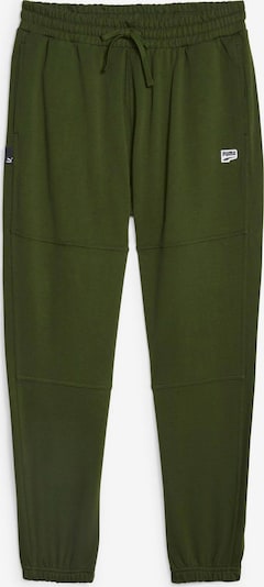 PUMA Pantalon de sport en vert foncé / noir / blanc, Vue avec produit