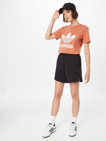 ADIDAS ORIGINALS T-Shirt 'Adicolor Classics Trefoil' in Braun