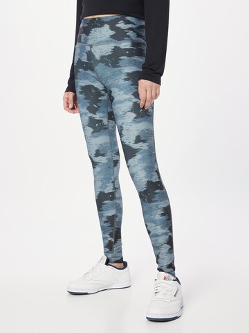 Reebok Skinny Workout Pants in Grey: front