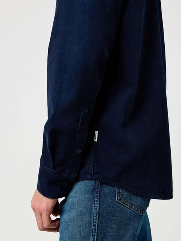 WRANGLER Regular fit Button Up Shirt '1 Pkt Corduroy Shirt' in Blue