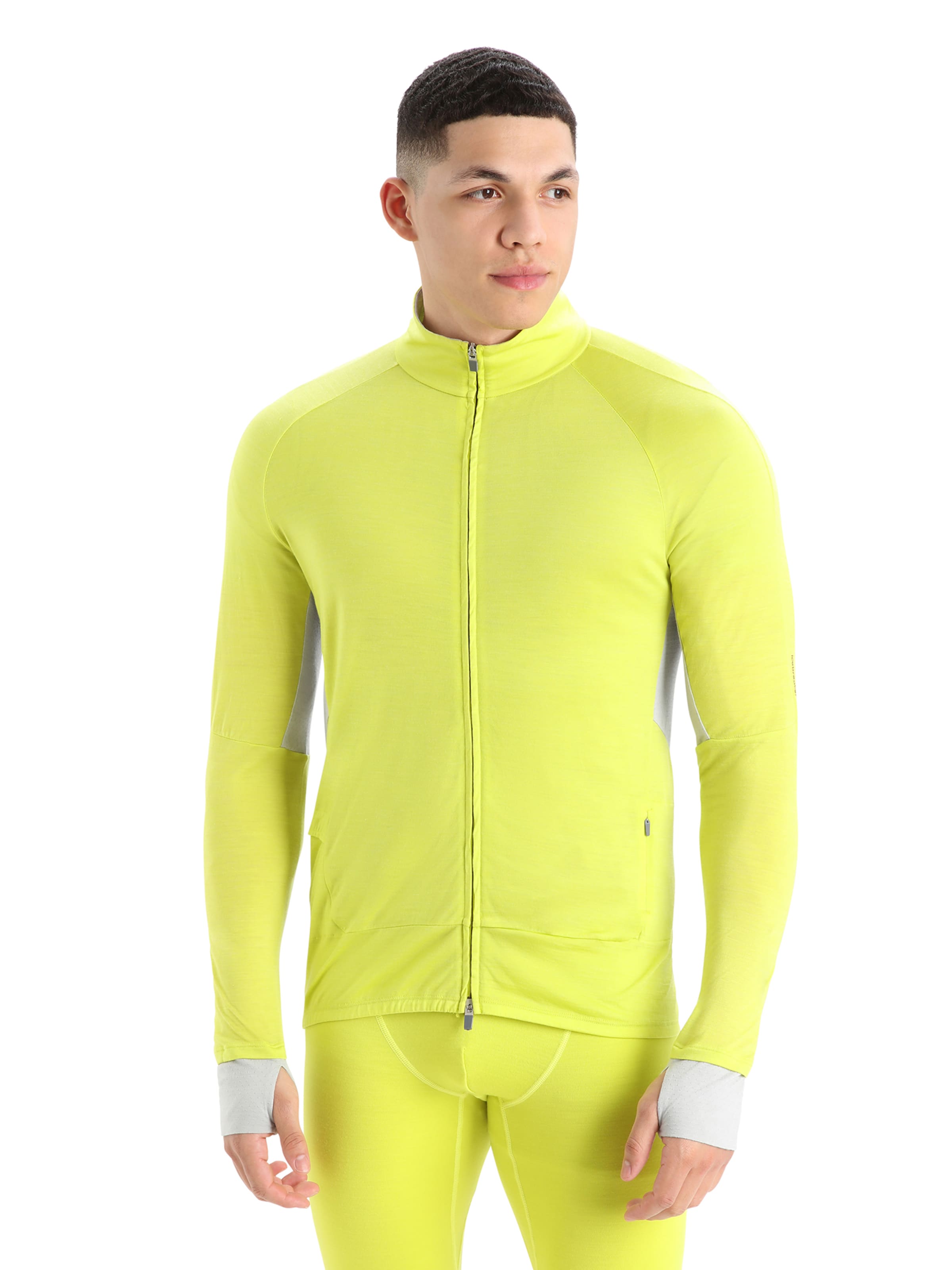 ICEBREAKERSportski gornji dio trenirke 'ZoneKnit' - žuta boja: prednji dio