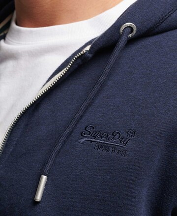 Superdry Zip-Up Hoodie 'Essential' in Blue