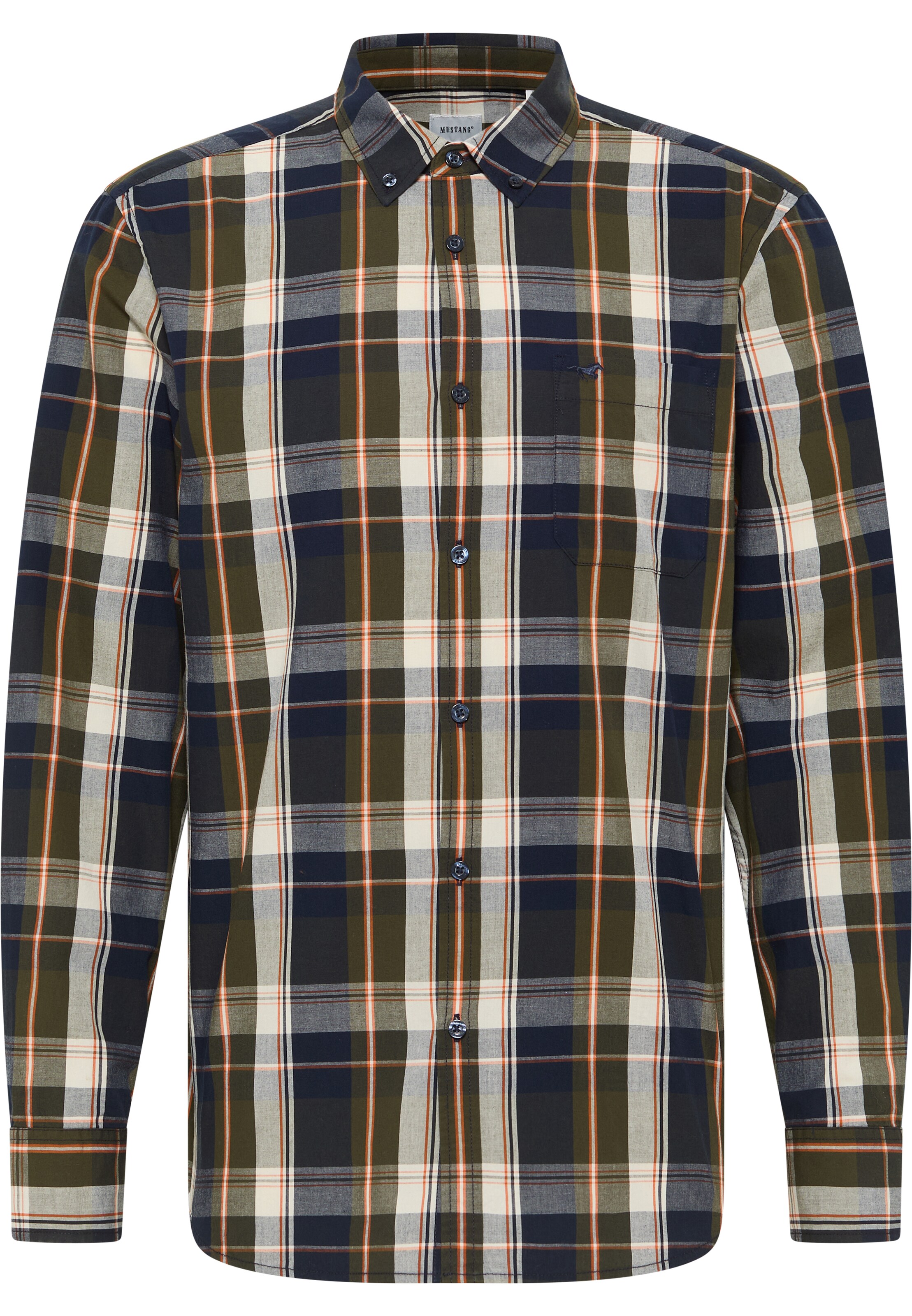 MUSTANG Regular Fit Hemd in Braun: Vorderseite