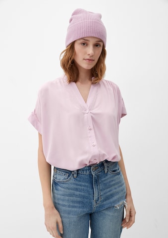 QS Blouse in Roze: voorkant