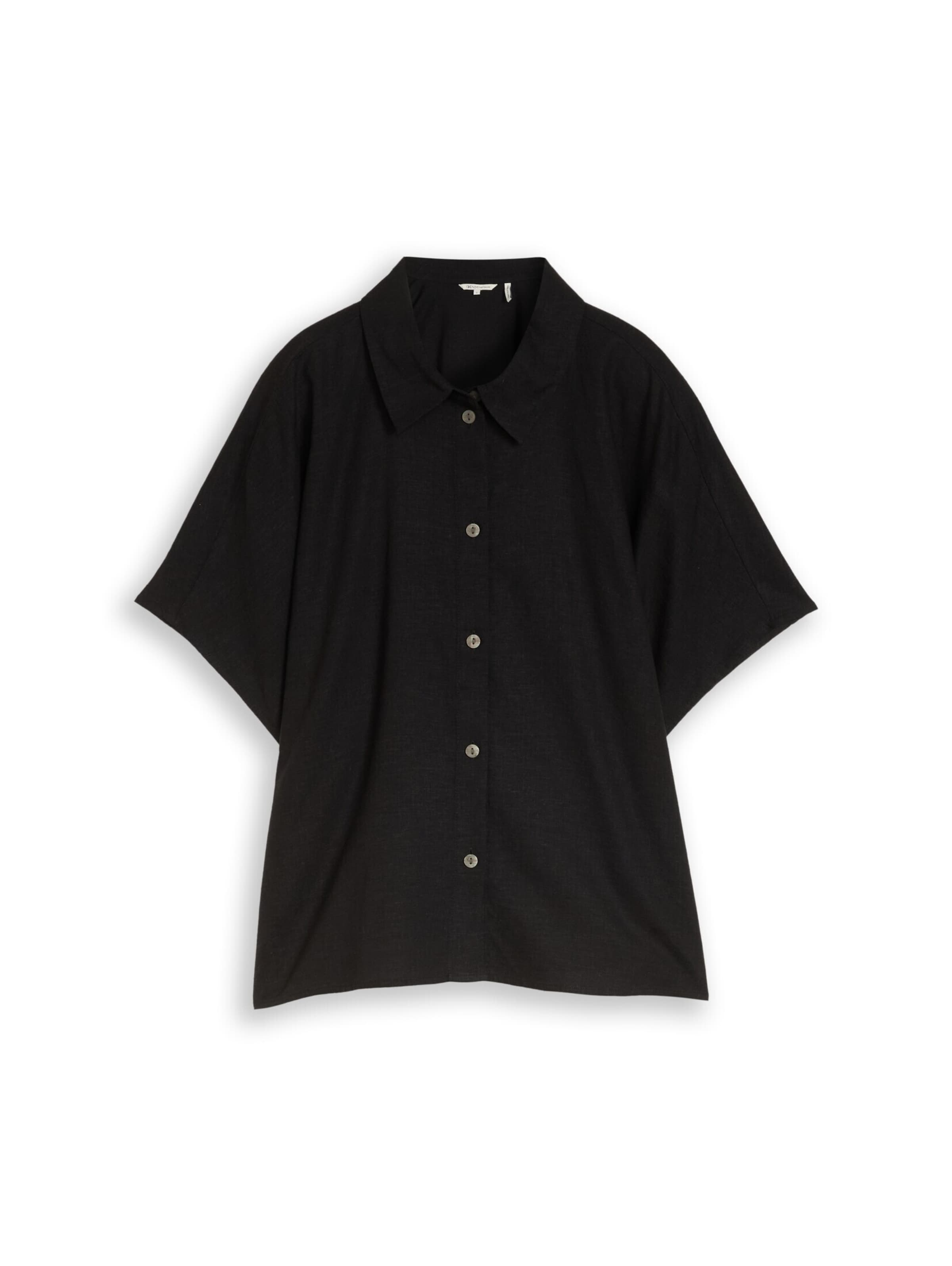 TOM TAILOR DENIM Bluse in Schwarz: Vorderseite