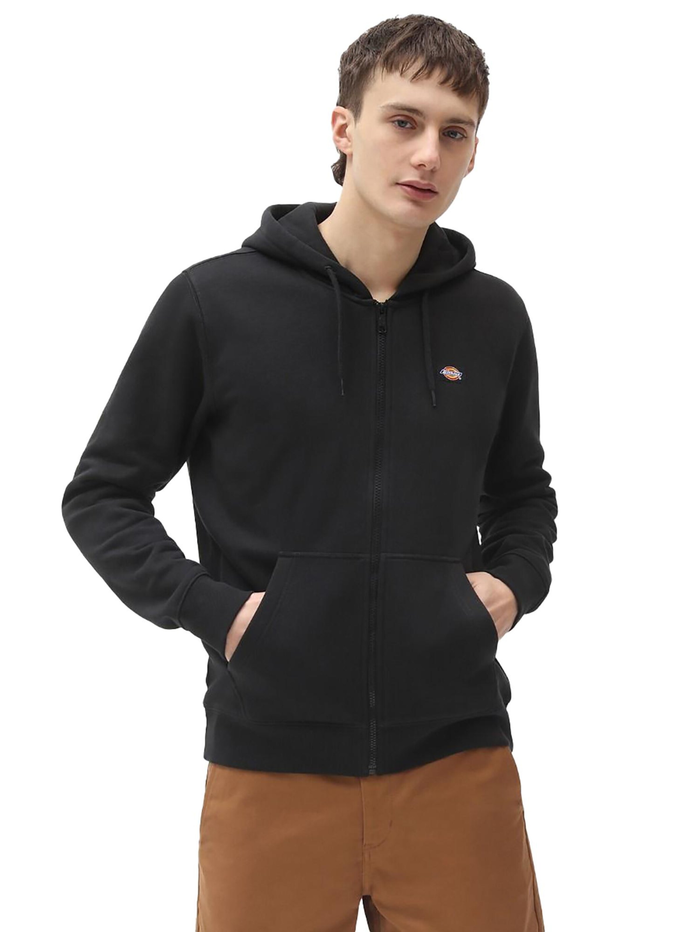 DICKIES Sweatjacke 'Oakport'‌‌‌‌‌‌‌‌‌ in Schwarz: Vorderseite