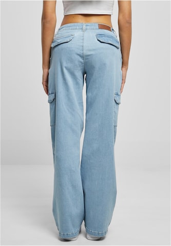 Wide leg Jeans cargo di Urban Classics in blu