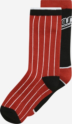 Chaussettes Jordan en rouge : devant